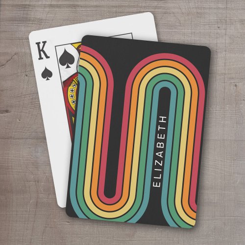 70 Inspired Line Art Blue Red Orange Yellow Arch Poker Cards
