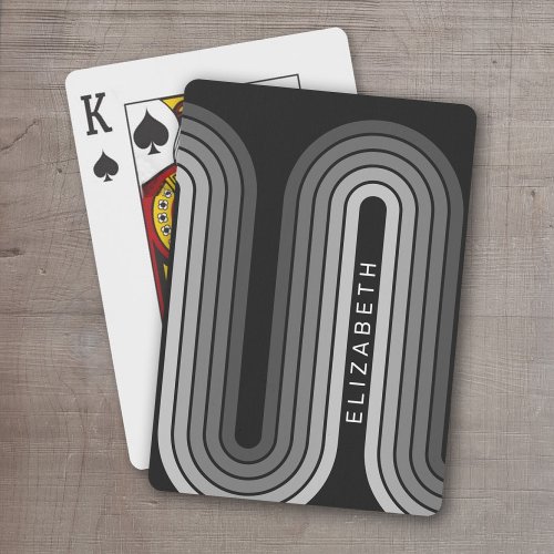 70 Inspired Line Art Shades of Grey and Black Poker Cards