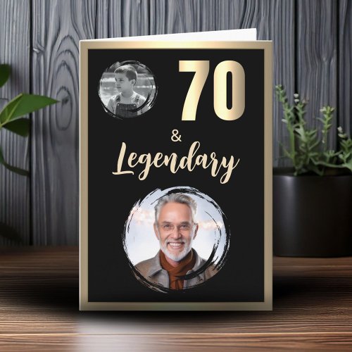 70 & Legendary 2 Photos 70th Birthday Gold