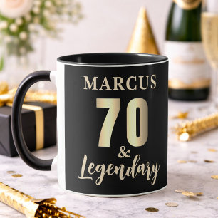 70 & Legendary Gold 70th Birthday  Mug