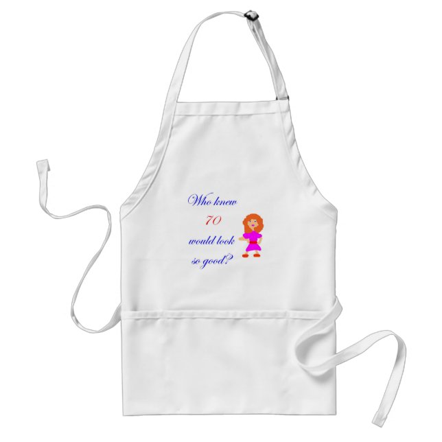 70 looks so good adult apron (Front)