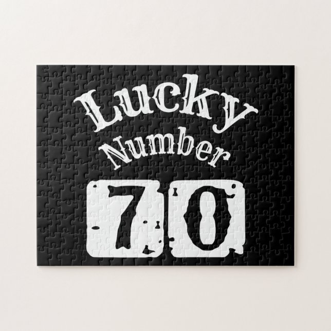 70 - Lucky Number 70 Luck Jigsaw Puzzle (Horizontal)