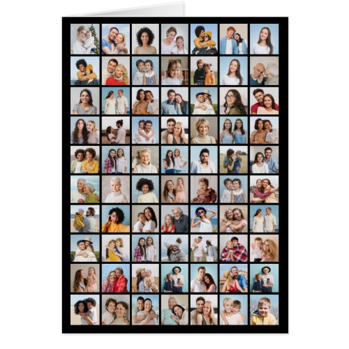 70 Photo Collage Editable Color Folded Card