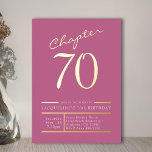 70 Pink 70th Birthday Party Gold Foil Invitation<br><div class="desc">Celebrate your loved one's 70th birthday in style with these beautiful pink and gold foil 70th birthday invitations. These luxurious invitations are the perfect way to invite your family and friends to join you in celebrating your loved one's big day. With a classic, timeless design, these invitations will make a...</div>