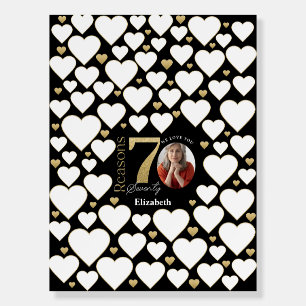 70 Reasons We Love You Gold Board