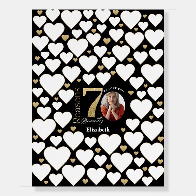 70 Reasons We Love You Gold Board (Front)