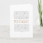 70 reasons why we love you 80th 60th birthday 50th card<br><div class="desc">designed by The Arty Apples Limited</div>