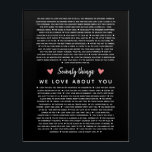 70 reasons why we love you birthday gift for him acrylic print<br><div class="desc">This is a DO IT YOURSELF XX Reasons why we love you. roses reasons we love you,  editable 50 Reasons,  60th birthday,  editable,  80th birthday,  memories,  love you,  mom,  retire You can edit the main body text. Designed by The Arty Apples Limited</div>