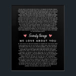 70 reasons why we love you birthday gift for him acrylic print<br><div class="desc">This is a DO IT YOURSELF XX Reasons why we love you. roses reasons we love you,  editable 50 Reasons,  60th birthday,  editable,  80th birthday,  memories,  love you,  mom,  retire You can edit the main body text. Designed by The Arty Apples Limited</div>