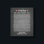 70 reasons why we love you birthday gift for him canvas print<br><div class="desc">This is a DO IT YOURSELF XX Reasons why we love you. roses reasons we love you,  editable 50 Reasons,  60th birthday,  editable,  80th birthday,  memories,  love you,  mom,  retire You can edit the main body text. Designed by The Arty Apples Limited</div>