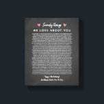 70 reasons why we love you birthday gift for him canvas print<br><div class="desc">This is a DO IT YOURSELF XX Reasons why we love you. roses reasons we love you,  editable 50 Reasons,  60th birthday,  editable,  80th birthday,  memories,  love you,  mom,  retire You can edit the main body text. Designed by The Arty Apples Limited</div>