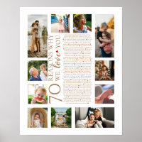 70 reasons why we love you photo collage birthday