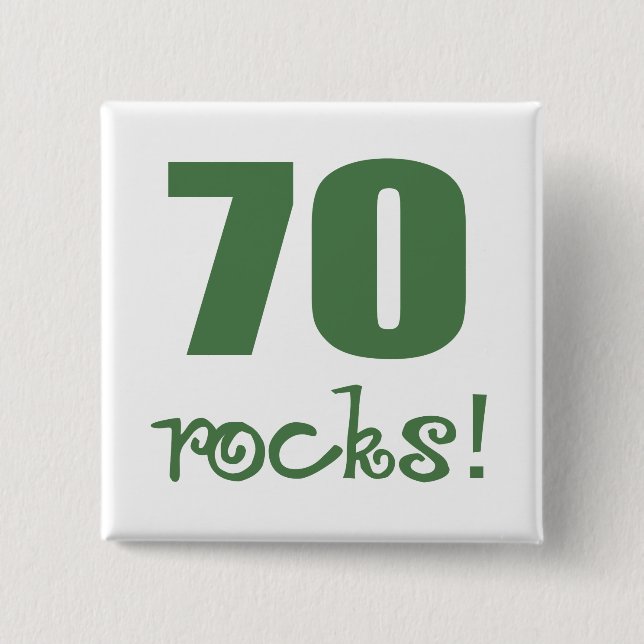 70 Rocks! Pinback Button (Front)