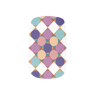 70’s checkerboard pattern minx nail art