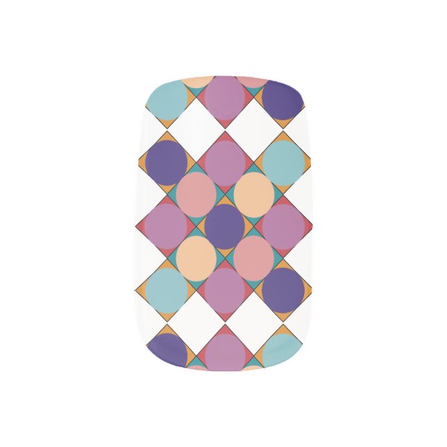 70’s checkerboard pattern minx nail art (Left Thumb)