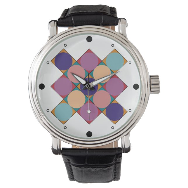 70’s checkerboard pattern watch (Front)