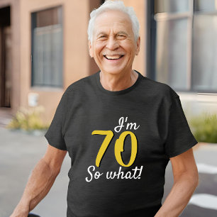 70 so what Funny Inspirational Quote 70th Birthday Tri-Blend Shirt