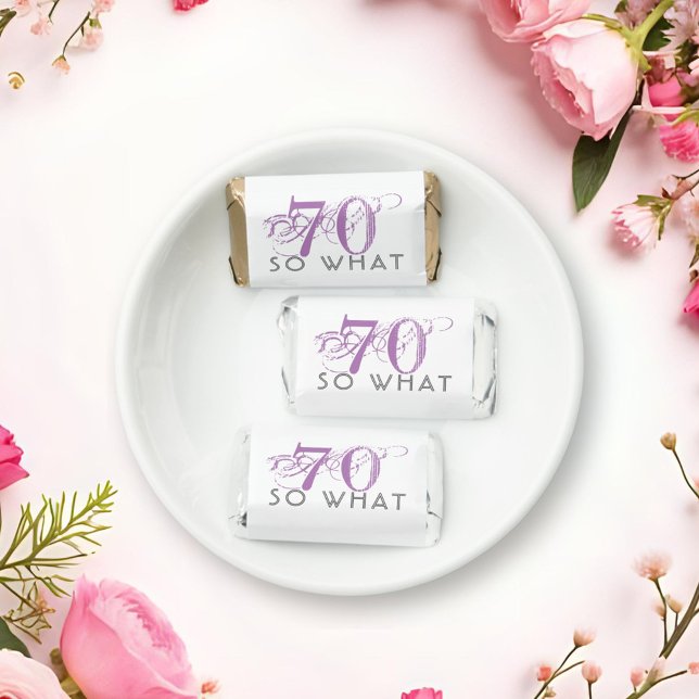 70 So what Funny Pink 70th Birthday Woman Hershey's Miniatures (Creator Uploaded)