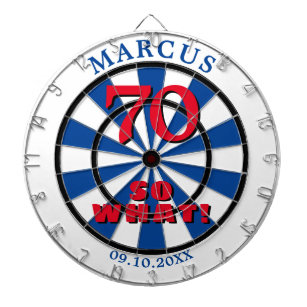 70 so what Funny Quote 70th Birthday Dartboard