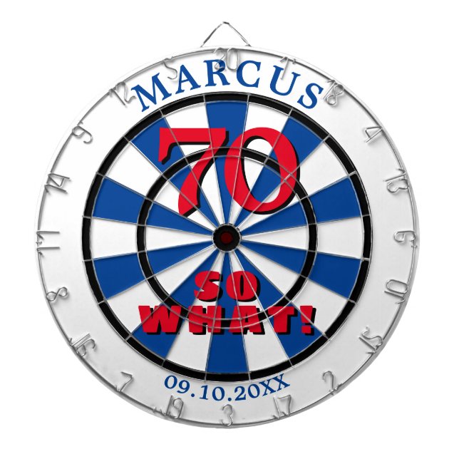 70 so what Funny Quote 70th Birthday Dartboard (Front)