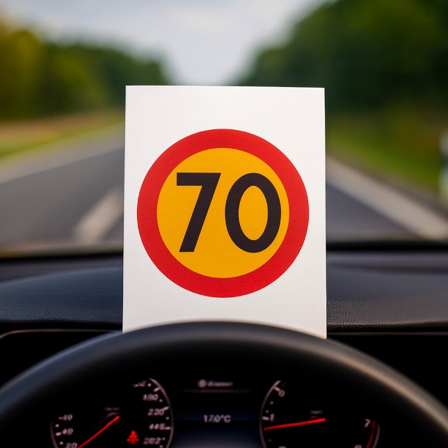 70 Speed Limit Road Traffic Sign Invitation (Creator Uploaded)