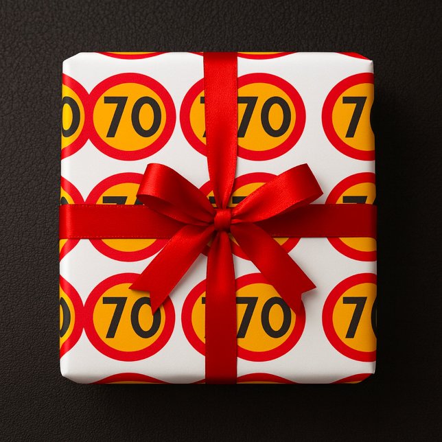 70 Speed Limit Road Traffic Sign Wrapping Paper (Creator Uploaded)