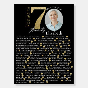 70 Things We Love About You Black Gold Board