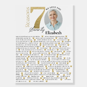 70 Things We Love About You Gold Board