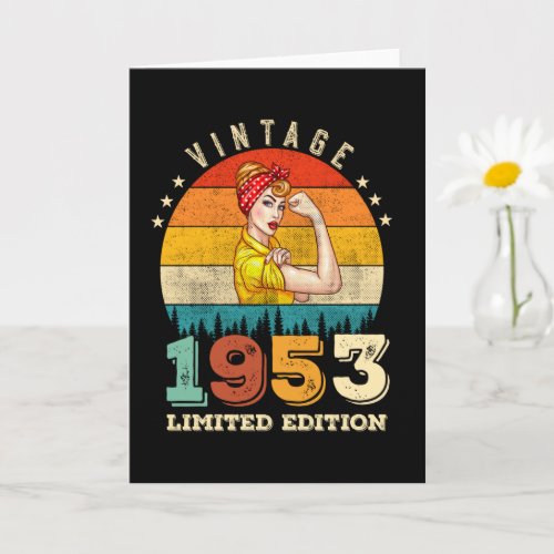 70 Year Old 1953 Vintage Women 70th Birthday Gift  Card