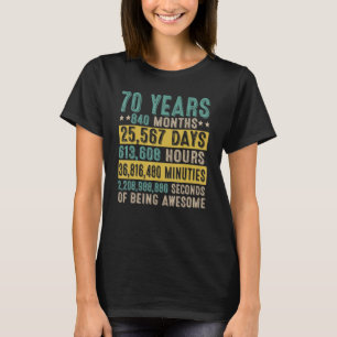 70 Year Old Gifts Vintage Awesome 70th Birthday Co T-Shirt
