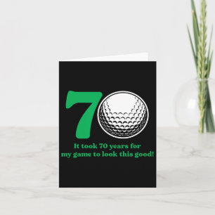 70 Year Old Golfer Golfing Golf 70th Birthday  Card