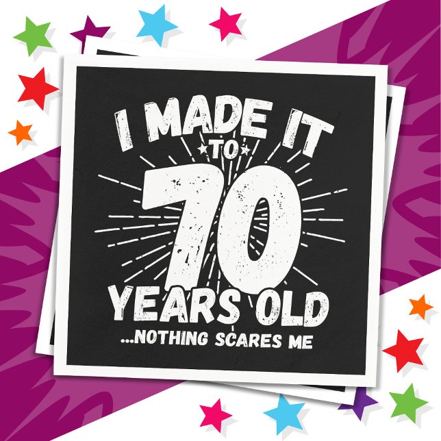 70 Year Old Sarcastic Meme Funny 70th Birthday Napkins (Creator Uploaded)