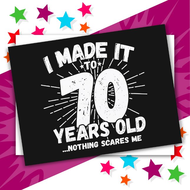 70 Year Old Sarcastic Meme Funny 70th Birthday Postcard (Creator Uploaded)