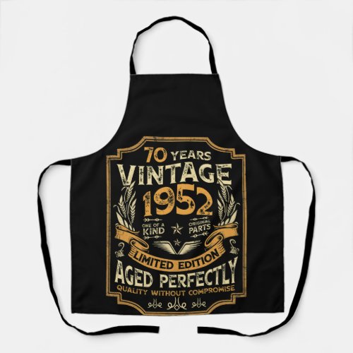 70 Year Old Vintage 1952 70th Birthday Apron