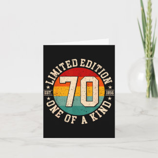 70 year old vintage 1956 limited edition 70th card