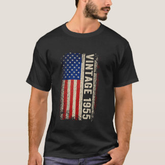 70 Year Old Vintage Born In 1955 70th Birthday Ame T-Shirt