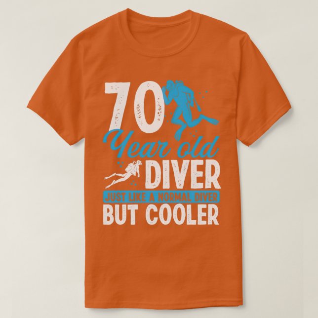 70 Year Scuba Diving Diver Snorkel 70 Birthday T-Shirt (Design Front)