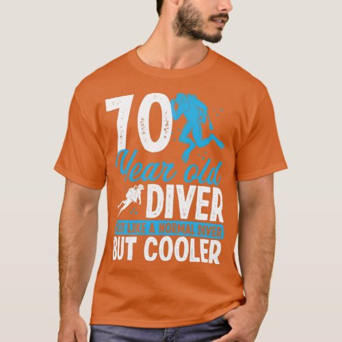 70 Year Scuba Diving Diver Snorkel 70 Birthday T_Shirt