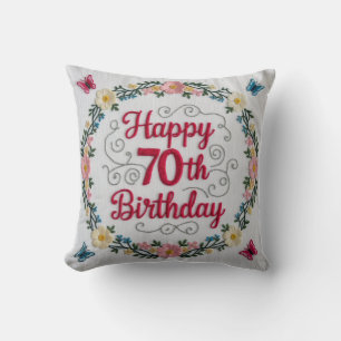 70 Years Loved" Throw Pillow: A Heartfelt Tribute Pillow