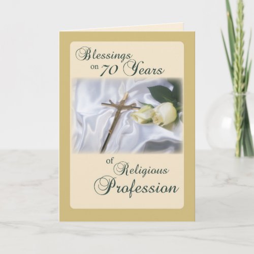 70 Years of Religious Profession for Nun Anniversa Card