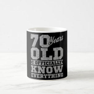 70 YEARS OLD 70 Birthday Gift Dad Knows Everything Coffee Mug