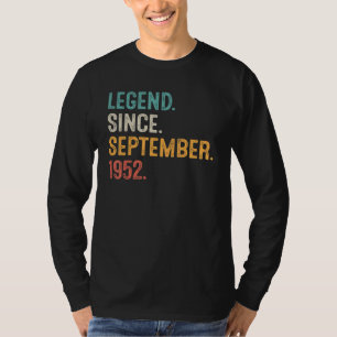 70 Years Old  70th Birthday Legend Since September T-Shirt