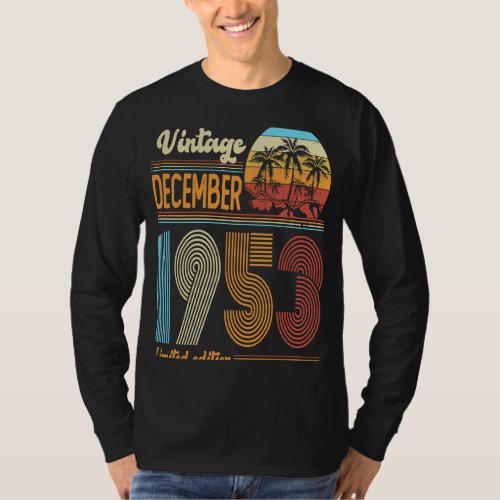 70 Years Old Birthday  Vintage December 1953 Women T_Shirt