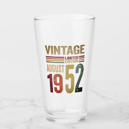 70 Years Old Gifts Vintage August 1952 _70th B_Day Glass