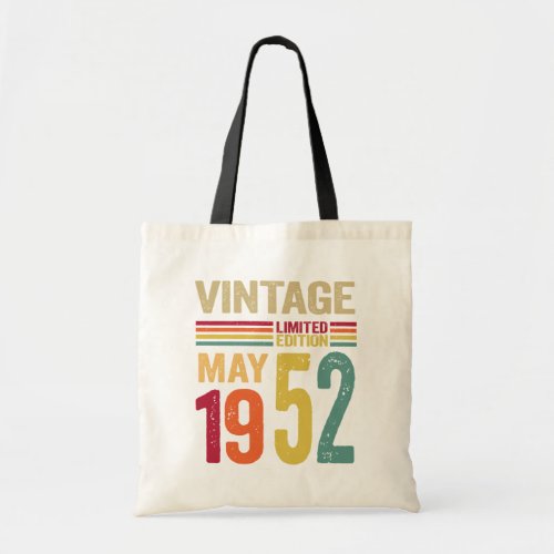 70 Years Old Gifts Vintage May 1952 _ 70th B_Day   Tote Bag