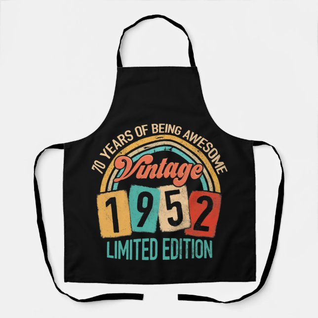 70 Years Old Of Be Awesome In 1952 70th Birthday Apron (Front)