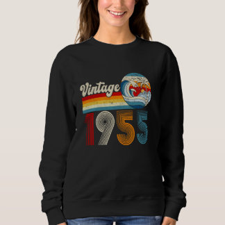70 Years Old Retro Vintage Born In 1955 70th Birth Sweatshirt