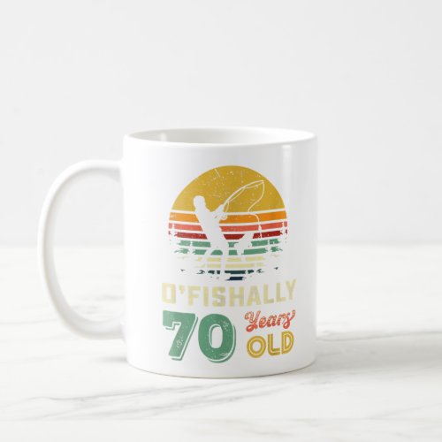 70 Years Old Seventy Grandpa Fish 70th Birthday Fi Coffee Mug