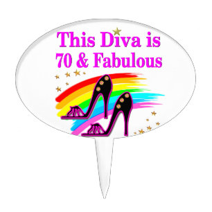 70 YR OLD SHOE QUEEN CAKE TOPPER