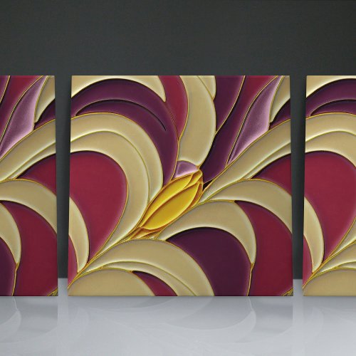 70ies Yellow Tulip Wall Decor Modern Colorful Ceramic Tile